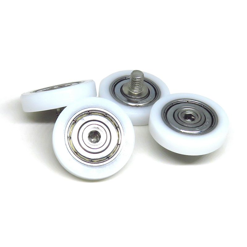 BS60830-7C1L8M6 Screw Pulley Bearing M6x30mm Doors and Windows Roller Mute Wheel POM 608 Plastic Covered Bearings